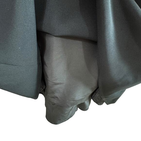 Badgley Mischka Vintage Black Spaghetti Strap Long Fitted Lined Dress Gala Sz 8 - Picture 5 of 6